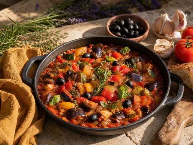 Ratatouille Côtes du Rhônen tapaan